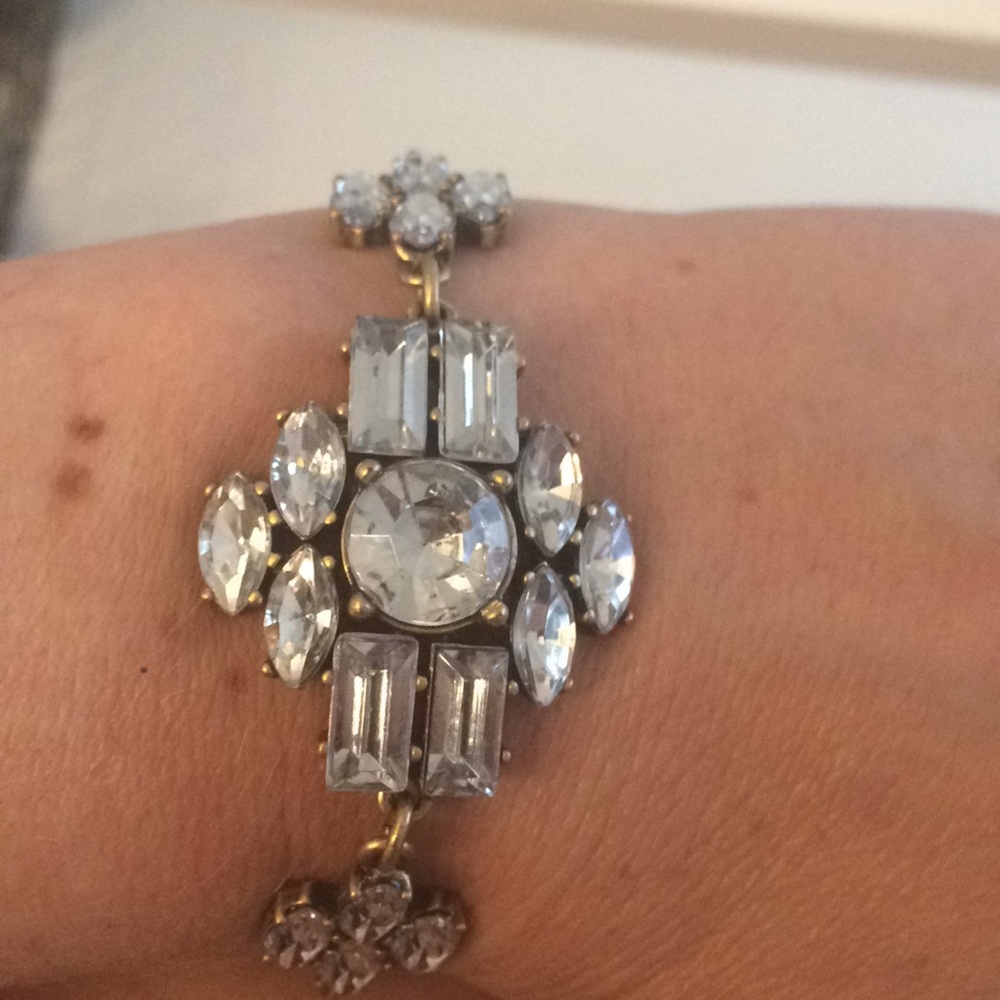 Bronze and rhinestone bracelet